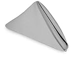 Cloth Napkins - Pack of 50 (12 X 12) Inch Washable Cloth Napkins - Fabric Napkins Great for Wedding/Parties/Dinner/Restaurant/Home Use - 100% Cotton Cloth Handkerchief - Light Grey Solid Napkins