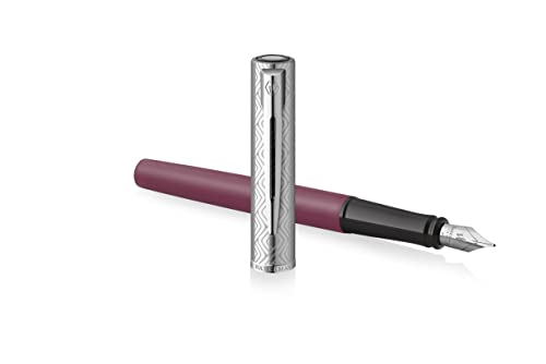 Waterman Allure Deluxe Fountain Pen, Pink, Fine Nib, Blue Cartridge, Gift Box