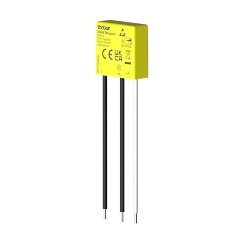 Theben 5400130 DIMAX 540 plus B - Minidisparador empotrable I No necesita conductor neutro I 100m de longitud de cable I Edificios antiguos,reequipamiento y renovación I Luminosidad mínima regulable