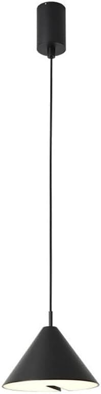 Suspension LED moderne métal noir éclairage chaud 3000K