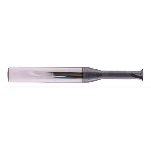 Image of BestParts 3 /8 inch 14-40 TPI Single Pitch Solid Carbide Thread end Mill - AlCrN Coated, 4 Flute, .290 inch Cutting Diameter, 3 /8 inch Shank Diameter, Necked to Thread .875 Deep, 3 inch Overall Length