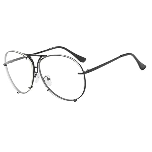 Lunettes de soleil surdimensionnées protection UV400 verres miroir noir look mixte