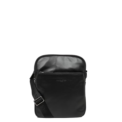 Sacoche bandoulière en cuir noir Lancaster lan37720 pour homme moderne