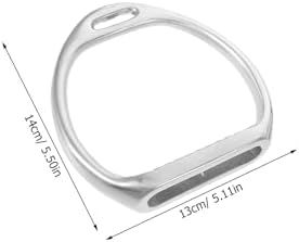 Wakauto High Strength Aluminum Alloy Horse Stirrup Pair for English Saddle, Non-Slip Equestrian Tack Track