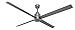 Hunter Fan Company, 76029, 96 inch Trak Silver Indoor / Outdoor Commercial Ceiling Fan and Wall Control