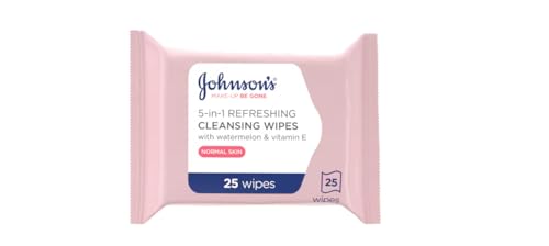 Johnson's Face Care Makeup Be Gone Refreshing Wipes, 25 Wipes, clear
