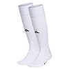 adidas Rivalry Soccer Men and Women, Workout Socks-Over The Calf, White/Black/2.0, M