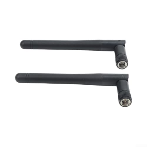 2 unids 433MHz 2dBi ganancia RP-SMA conector macho para amplificador de señal inalámbrico transmisión de largo alcance manga de goma negra 108mm