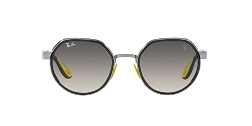 Ray-Ban Unisex RB3703M Scuderia Ferrari Collection Round Sunglasses, Gunmetal/Grey Gradient , 51 mm - image 2