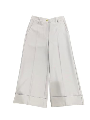 Denny Rose Pantalón Cropped a Palazzo, Bolsillos con corte de hilo en la parte delantera y con solapa y botón dorado detrás. Otlo con solapa. Cierre de cremallera y botón., Glicine, 40