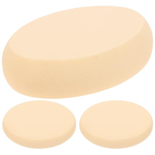 IMIKEYA Borlas de Maquillaje Ovaladas para Polvo Seco y Húmedo, Esponjas Cosméticas de Belleza Suaves y Flexibles, Pack de 3 Unidades para Aplicación Facial y Base de Maquillaje