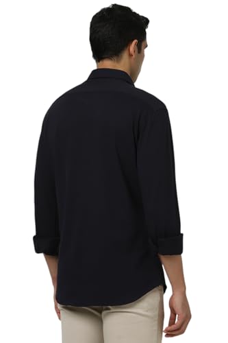 Image of Van Heusen Solid Casual Shirt for Men| Premium Cotton| Full Sleeves| Slim Fit |Breathable Fabric