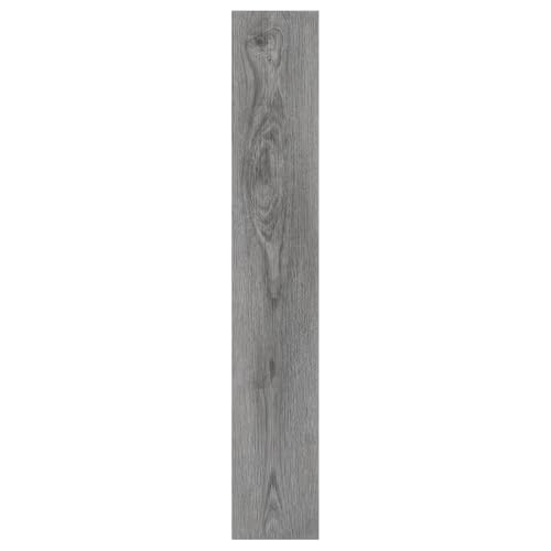 Image of Peel and Stick Floor Tile Wood Plank Look, Self-Adheisve Vinyl Flooring Grey, Floor Tiles Peel and Stick Waterproof for Bathroom Kitchen RV Renter, 36x6inch (20PCS)