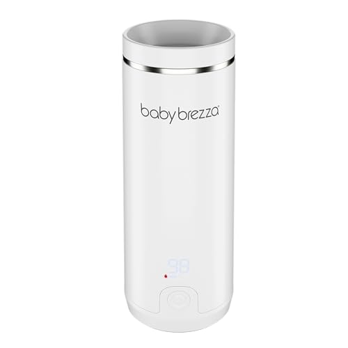 Image of Baby Brezza Portable Warmer – 3X Faster Baby Bottle Warming - Travel Breastmilk and Formula Warmer - Safe, Even Heating - Up to 9oz - No Adapters, White