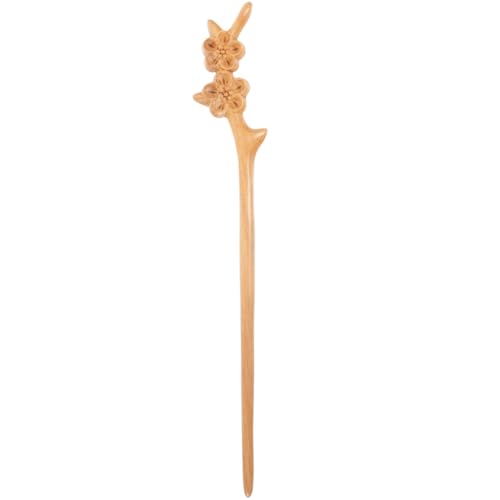 FOMIYES Forcina di legno di pesca per ragazze forcine giapponesi vintage fermagli per capelli in legno bacchette chignon clip cinese bacchetta ragazza