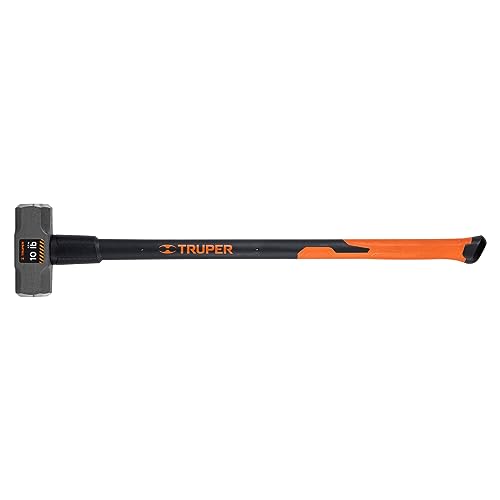 Truper MD-10F, Marro octagonal, mango de fibra de vidrio 36, 10 Lb