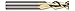 Micro 100 ARC-001-2-125 Corner Radius End Mill, 1" Cutter Dia, 1-1/2" LOC, 1/8" Corner Rad, 2 Fl, 1" Shank Dia, 4" OAL, Uncoated