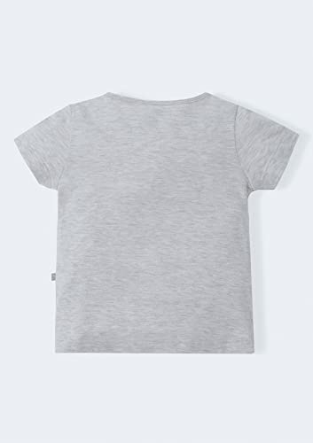 Blusa Infantil Menina Manga Curta Com Estampa Tam 1 A 16 - Cinza 006
