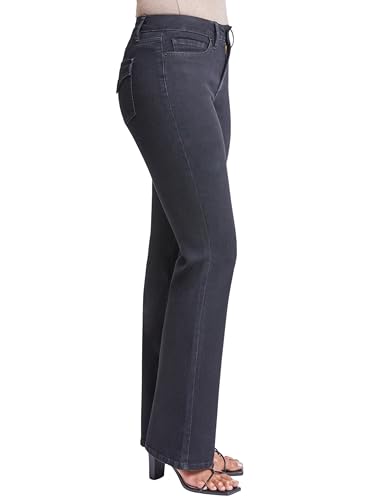 Royalty For Me Womens Women's Sustainable High Rise Flap Pocket Bootcut Jeans2
