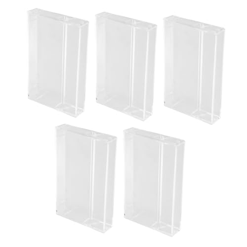 VICASKY 5pcs Vintage Audio Cassette Holder Case Transparent Plastic Storage Boxes for Tape Organization Collectors and Projects and Stylish Design