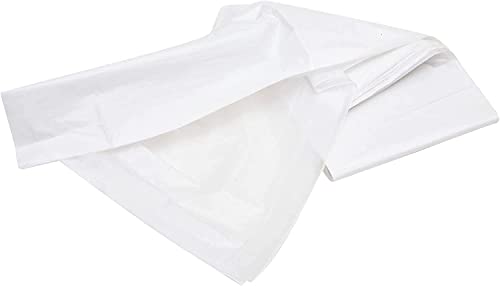 Brackit 2pc, Large Plastic Dust Sheets for Decorating - 2.7m x 3.6m (12ftx 9ft) - 20 Micron - Embossed White Plastic Sheets for Painting - Furniture & Floor Protection, Waterproof Plastic Sheets