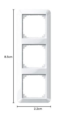 Schneider Electric Merten 1-M-Rahmen für Steckdosen und Schalter, 3-fach, polarweiss glänzend, Artikelnummer 389319