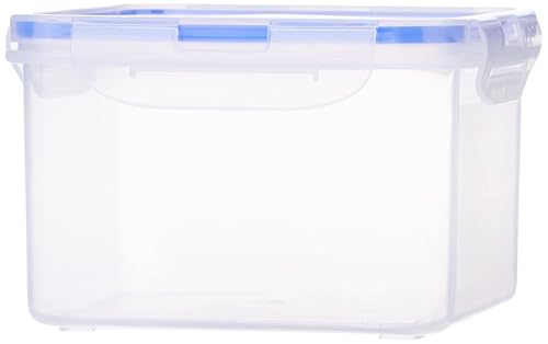 Image of Aristo Lock & Fresh 202 Plastic Storage Container For Storing grains, pulses, rice, wheat etc - set of 4 1500 ML, Transparent Clear, large (LOCK&FRESH202) (15.5 x 15.5 x 10cm)