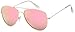 Produktbild styleBREAKER Kinder Sonnenbrille Pilotenform mit verspiegelten oder getönten Gläsern | Edelstahl Rahmen UV400 Schutz | für Jungen und Mädchen 4 bis 10 Jahre, Gestell Gold/Glas Pink verspiegelt