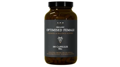APE Nutrition Optimised Female | Hormonal & Reproductive Health Support & Balance for Women | 100% Grass-Fed Desiccated Beef Organs | Ancestral Supplements for Women | 180 Capsules