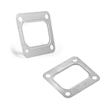 YYTQP 2 PCS T4 Turbine Flange Gasket, Stainless Steel 4-Hole Washer, Turbocharger Intake Manifold Flange Gasket, Universal for T04E T66 T70 GT35 GT40