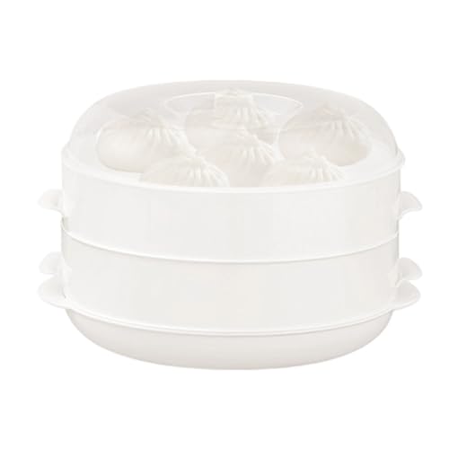 Generisch Vaporera para microondas – multifuncional apilable con tapa y vaporizador de pescado | Para el hogar, el almuerzo, la cocina, calentar la cocina