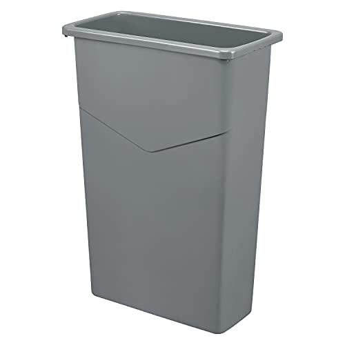Contenedor de basura plástico de 23 galones gris miniatura 6