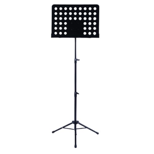 Generisch Notenständer, Faltbarer, Stabiler, höhenverstellbarer Notenständer für Gitarre und Violine, Notenständer für Dirigentengitarren, Tischnotenständer (Schwarz)