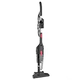 RONEAIR Compact 4-in-1 Corded Stick Vacuum Cleaner for Hardwood Floors, Carpets, and Pet Hair, Includes Dust Brush & Crevice Tool, Self-Standing Design, 14.8 ft Long Power Cord Grey