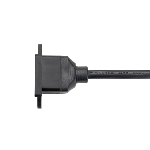 Image of Silverstone Technology PP16-1413R-80, C14 to Right-Angle 90 Degree C13 Power Extension Cable with Locking Socket Design (80cm), SST-PP16-1413R-80