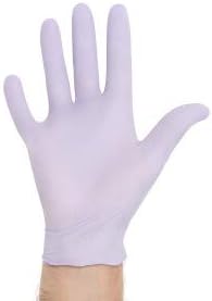 Health 52818 Safeskin, Glove Exam Non-sterile powder free Nitrile Lav, Medium (Pack of 250)
