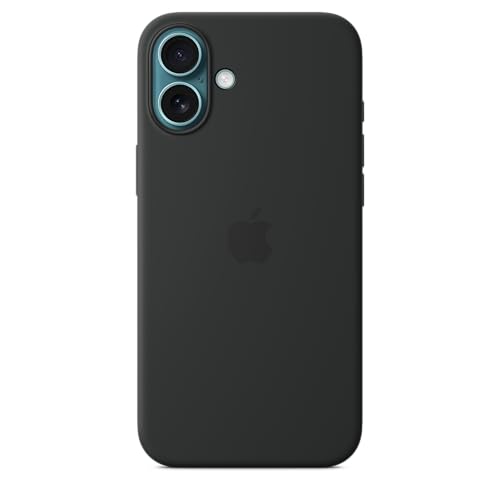 Apple iPhone 16 Plus Silicone Case with MagSafe and Camera Control: Lightweight Phone Case, Wireless Charging Compatible, Smooth Matte Finish; Black