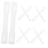 Anneome Asas De Cajas De Cartón Para Transporte Resistentes 100 Sets Plástico Blanco Asas De Envío Multiusos Para Mudanzas y Almacenamiento