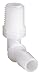 Eldon James L4-2HDPE High Density Polyethylene Threaded Elbow, 1/4-18 NPT Thread to 1/8" Barb (Pack of 10)