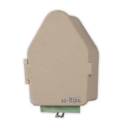 Image of Indoor /Outdoor Dog Poop Bag Dispenser Wall Mount (Khaki), Includes 3 Sample Rolls of Waste Bags, Easy Setup Dog Poop Station