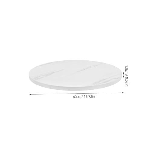 Plateau de table basse rond marbre blanc 40 cm ULTECHNOVO pour salon