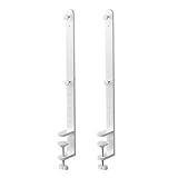 WRQIOO 2 Stück Extended Desk Clamp Pegboard Fixing, Schreibtisch Klemmhalterung für Pegboard Schreibtisch, Nagellos, Verstellbare 1-5.5 cm, Befestigung für Büro, Gaming, Wohnzimmer