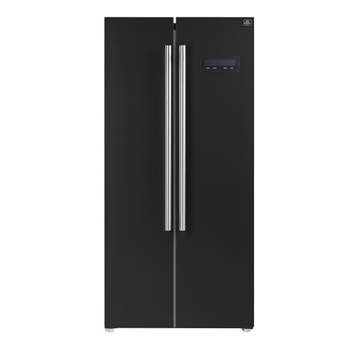 Forno Salerno 33-inch Side-by-Side Refrigerator - 15.6 Cu.Ft. Refrigerator for Kitchen with LED...