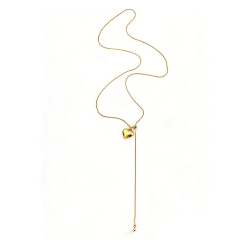 Chaîne de pull long ajustable et collier cœur pour votre porter quotidien