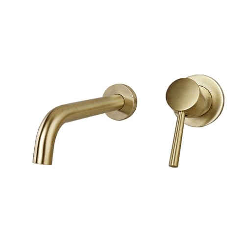 Robinet de lavabo mural brossé anti-calcaire, la solution 20 cm pour vasque propre