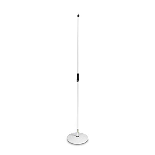 Costruzione solida e durevole Gravity MS 23 W - Asta microfonica dritta con base tonda bianco