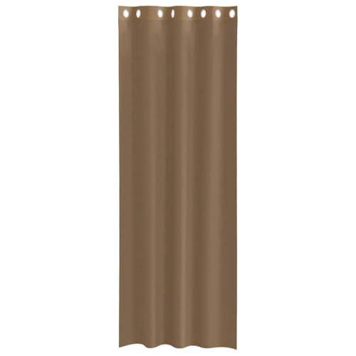 Rideaux en voile marron clair de qualité supérieure à œillets - 4