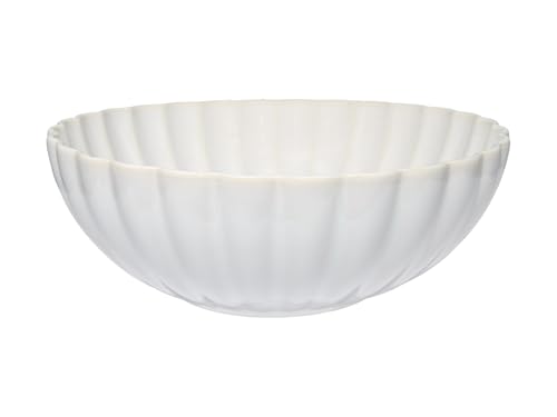 Casa Domani Solare Round Serving Bowl 22 x 8 cm Cream
