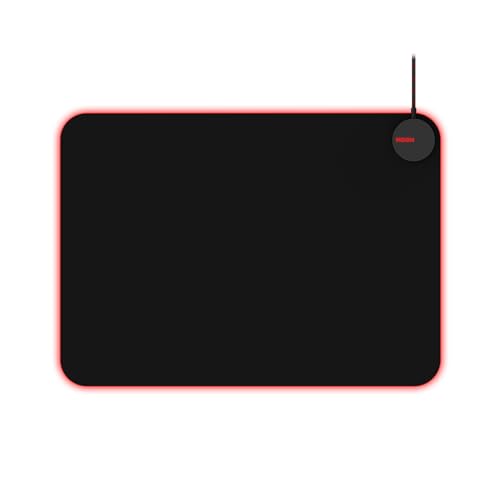 AGON AM700 Tappetino mouse - retro antiscivolo con un massimo di 16,8 milioni di colori RGB, cavo da 1,8 metri, nero - Mousepad - Immagine 1