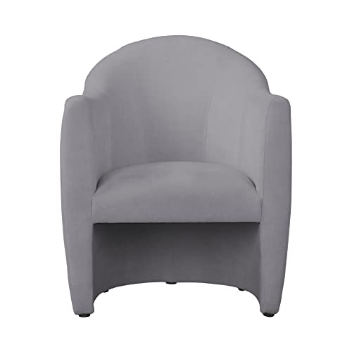 ROVERTI Easy Cocktailsessel Hellgrau 68 x 70 x 82 cm - Polstersessel, Clubsessel, Loungesessel - Strukturierter Stoff Cover